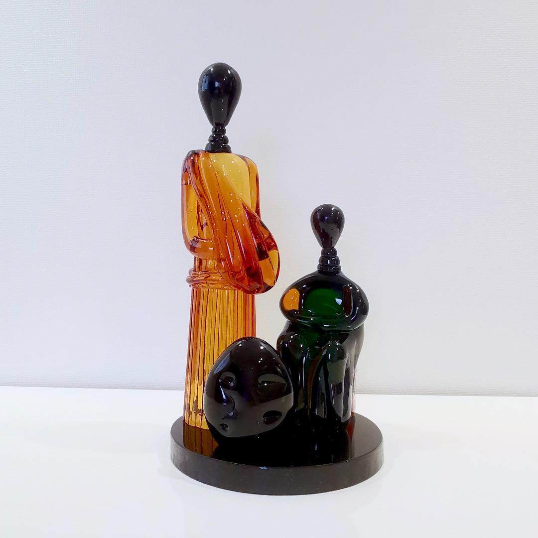 ムラノガラス  ベネチアガラス  デキリコ オマージュ ガラスオブジェ