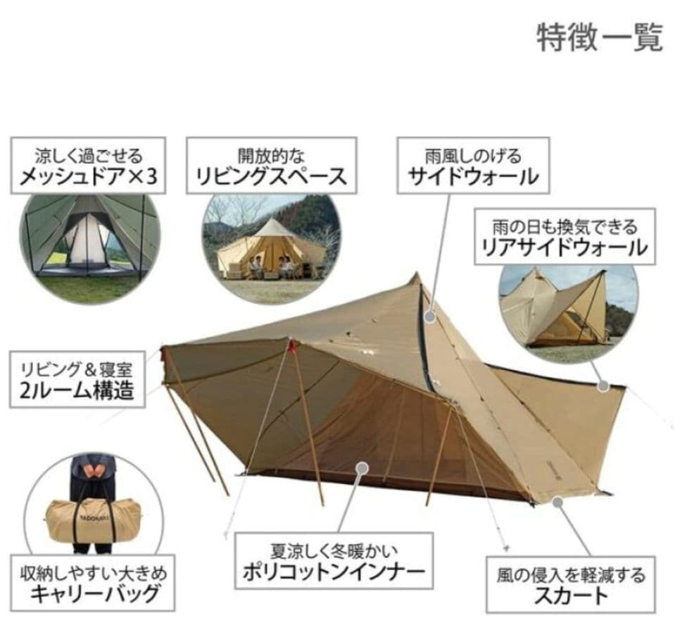 DOD ヤドカリテント マット、タープポール、タープポールケース付き