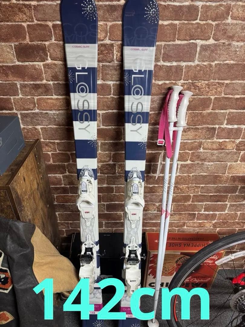 お値下げ！未使用　GLOSSY COSMIC SURF スキー板 ビンディング付