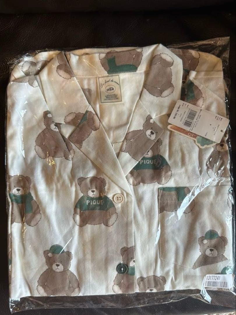 【新品未開封】ジェラートピケ　クマ柄　パジャマ　 上下セット