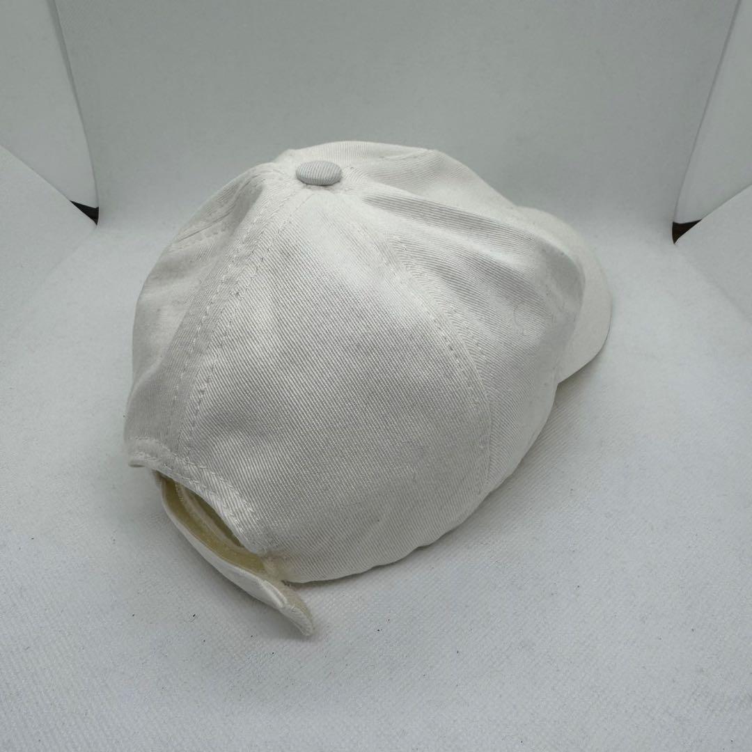 MONCLER ホワイト モンクレールロゴ　ラメ　キャップ