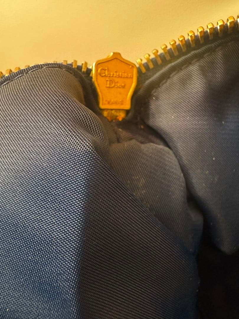 ⑥クリスチャンディオール トロッター柄 D金具 ボストンバッグ 南京錠　保存袋