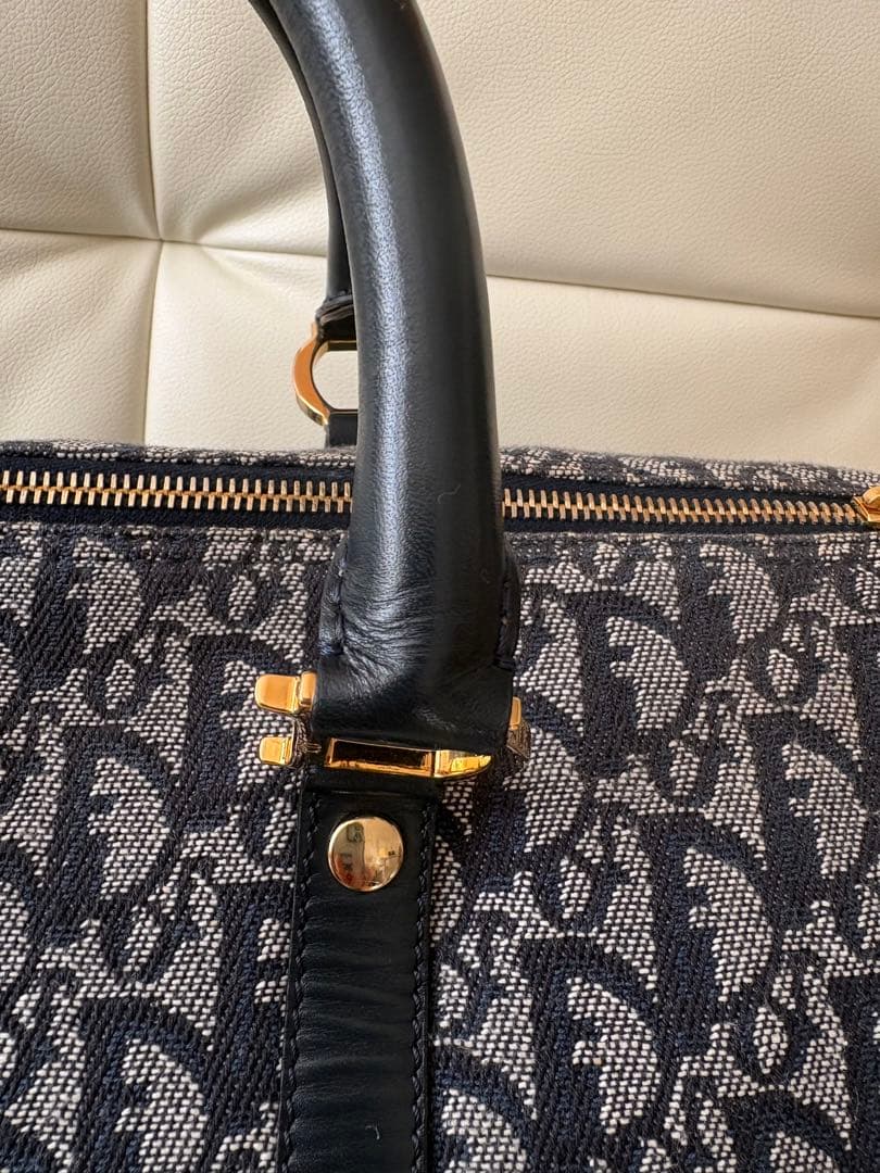 ⑥クリスチャンディオール トロッター柄 D金具 ボストンバッグ 南京錠　保存袋