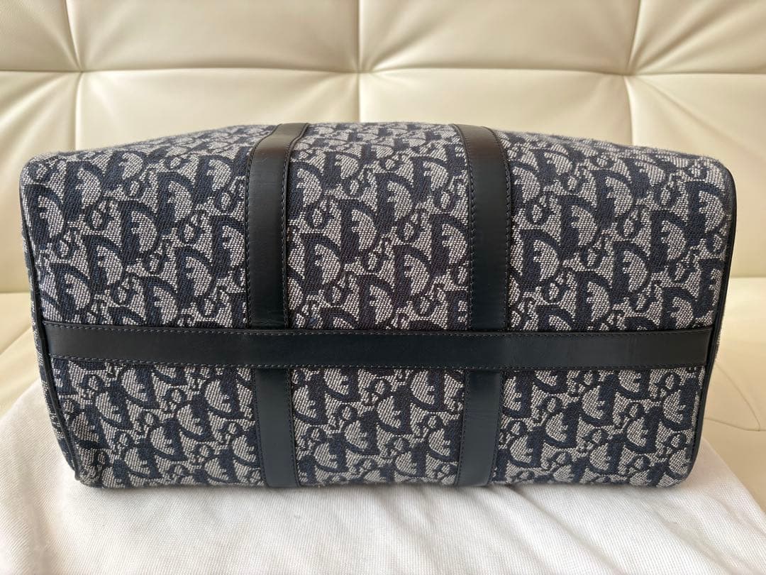 ⑥クリスチャンディオール トロッター柄 D金具 ボストンバッグ 南京錠　保存袋