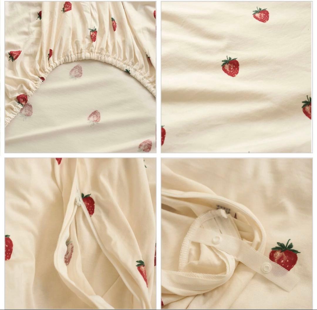 ジェラピケ　寝具　シングル　3点セット　いちご柄　新品