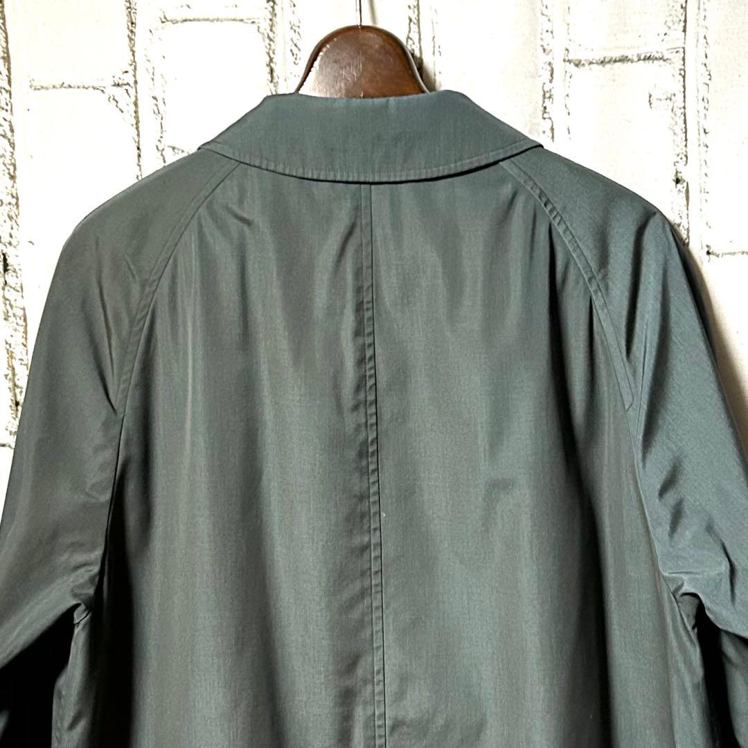 美品 Burberrys バーバリーズ ヴィンテージ バルマカーンコート 青緑