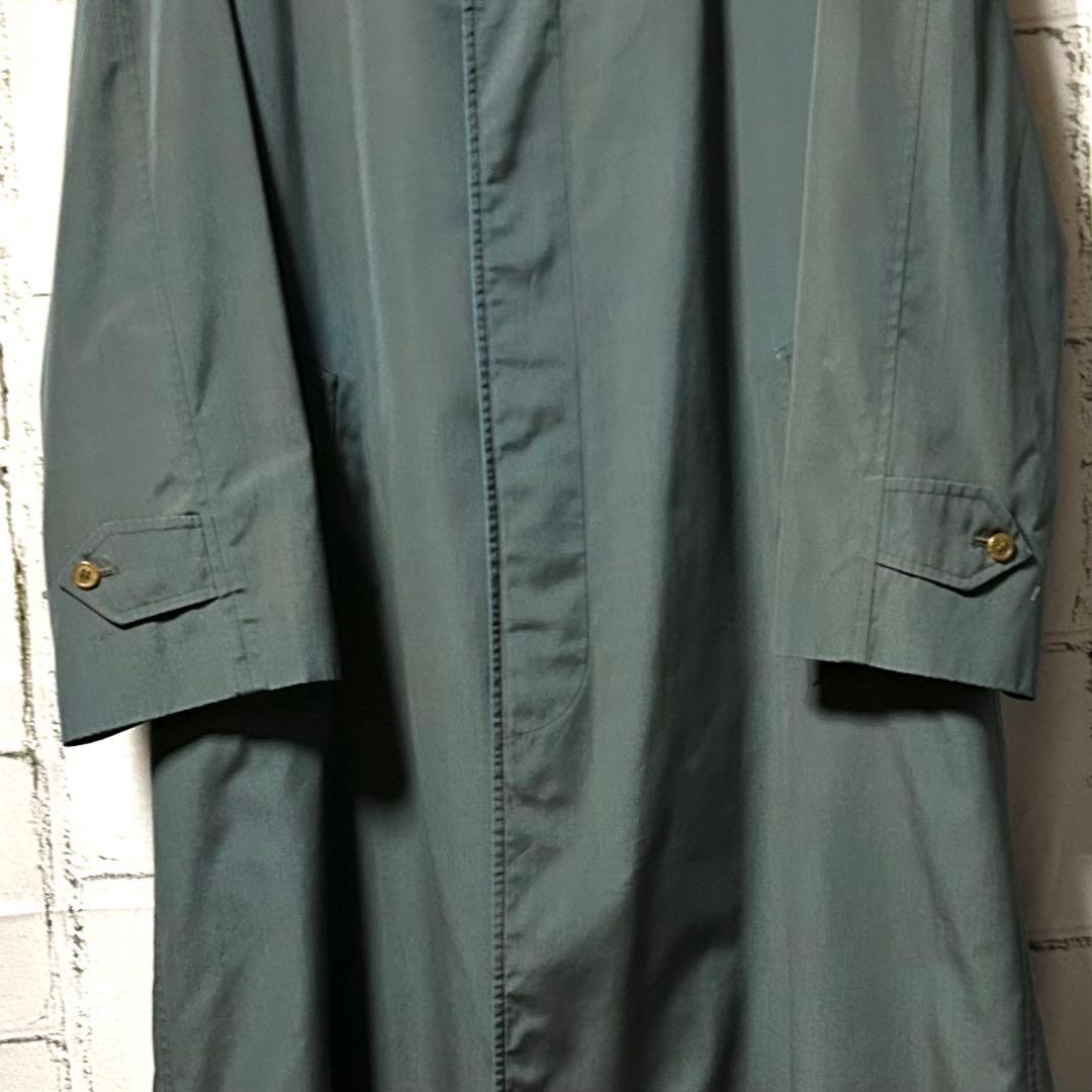 美品 Burberrys バーバリーズ ヴィンテージ バルマカーンコート 青緑