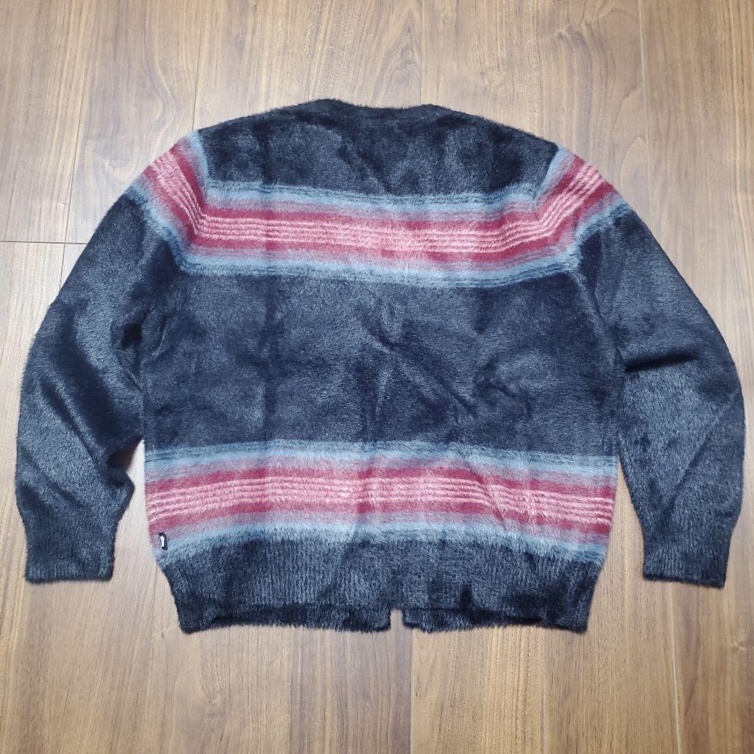 Stussy stripe shaggy cardigan Mサイズ