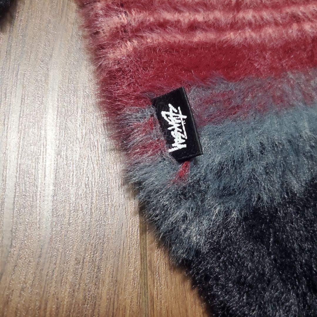 Stussy stripe shaggy cardigan Mサイズ