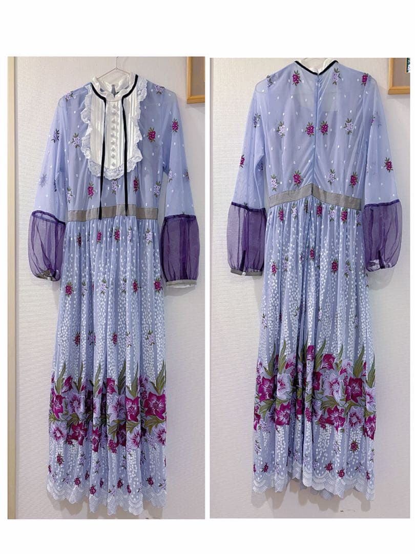 adelly ピンタックヨークワンピース