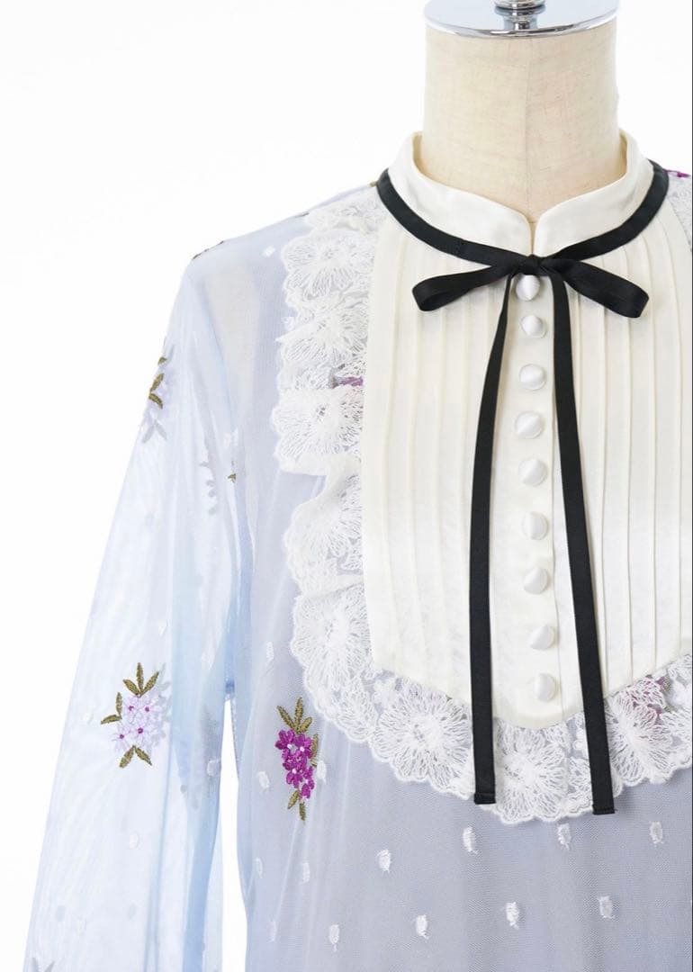 adelly ピンタックヨークワンピース