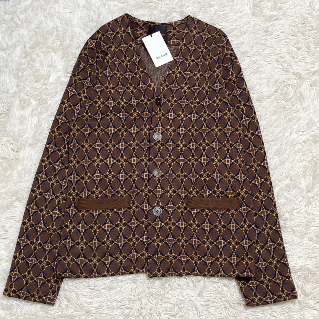 新品✨️CABaN カーディガン ニット アンティークタイル カシミア ブラウン