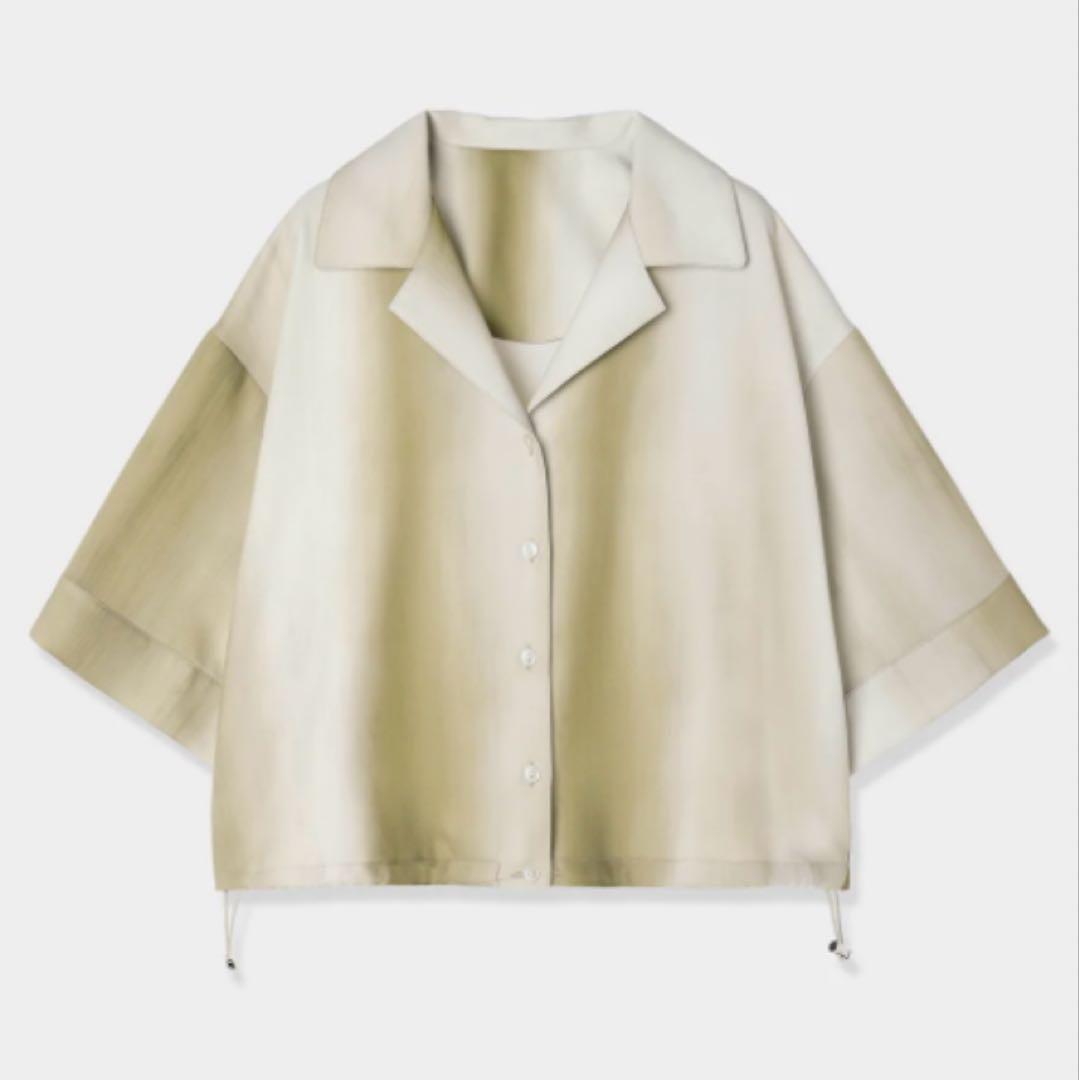 最終お値下げ　nuance stripe opencollar shirt