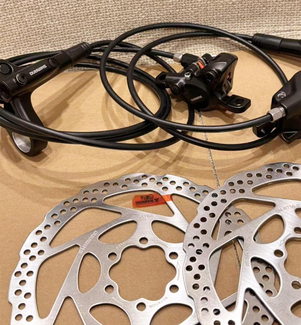 シマノMT200油圧ディスクブレーキ+RT56ローター２枚セット