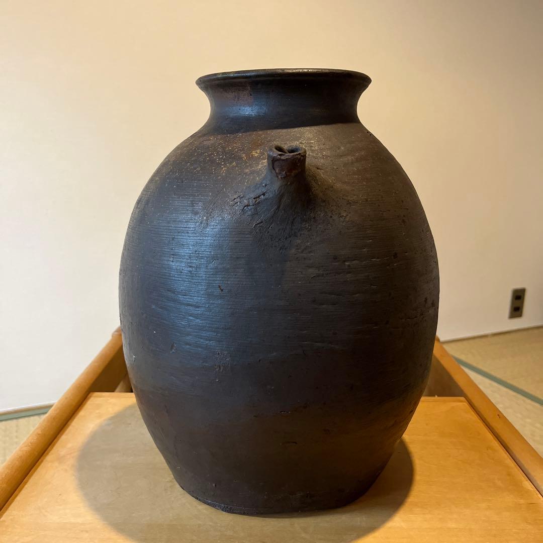 稀少 種子島 能野焼き 能野焼 雲助壺 壺 陶芸 陶器 民藝 民芸 骨董 骨董品