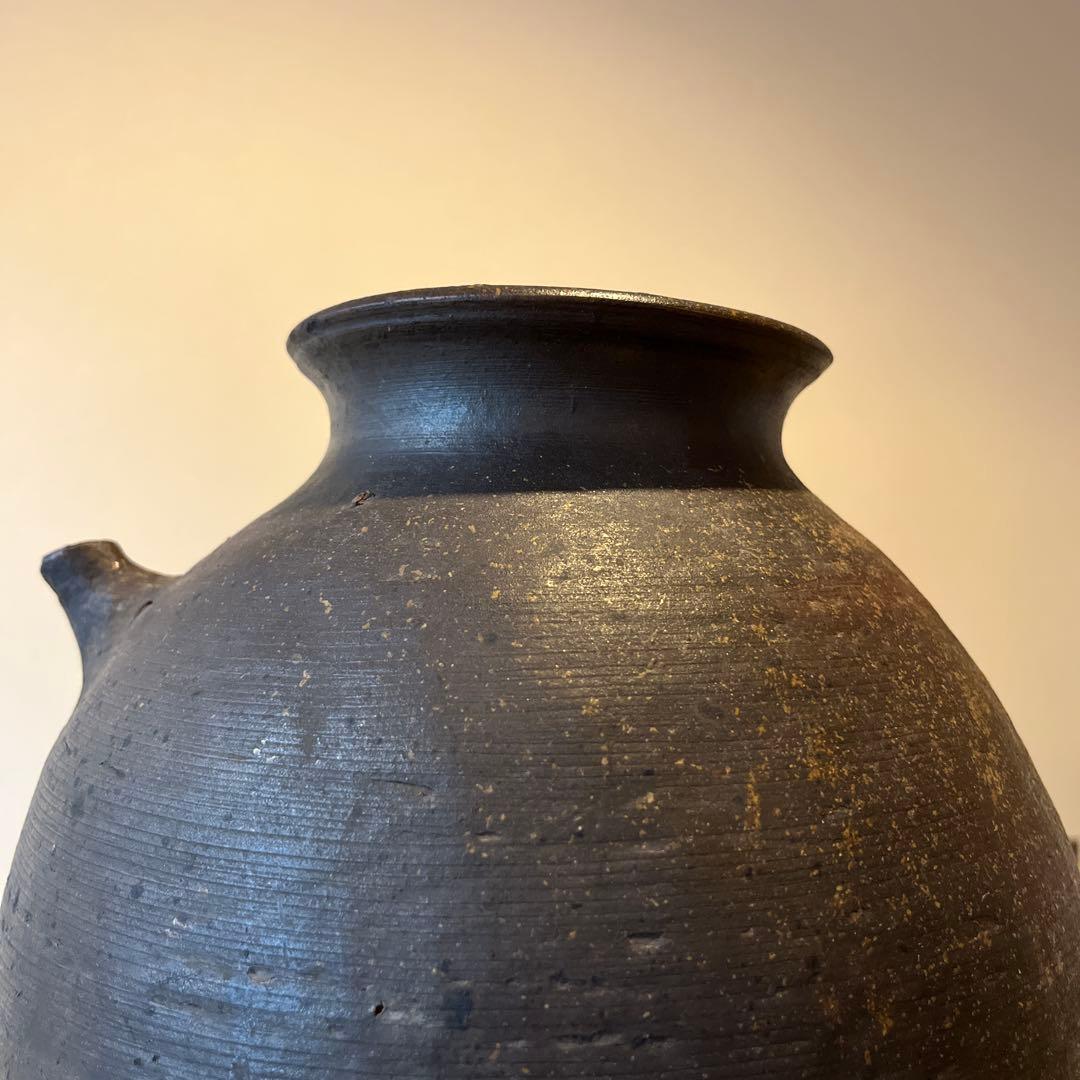 稀少 種子島 能野焼き 能野焼 雲助壺 壺 陶芸 陶器 民藝 民芸 骨董 骨董品