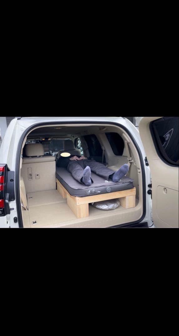 ランドクルーザープラド　ベッドキット　車中泊　1人用　ソロキャンプ