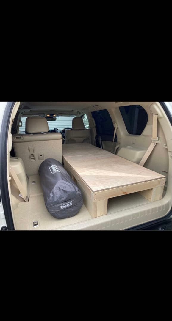 ランドクルーザープラド　ベッドキット　車中泊　1人用　ソロキャンプ