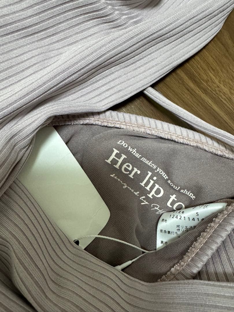 herlipto 2Way Cut-Out Ribbed Swimwear Ｓ