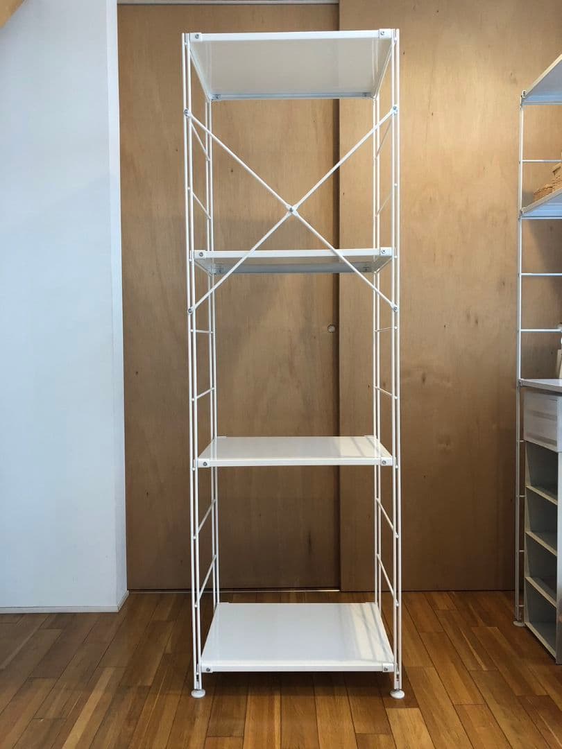 一都三県0円～配送　無印良品　スチールユニットシェルフ　ライトグレー