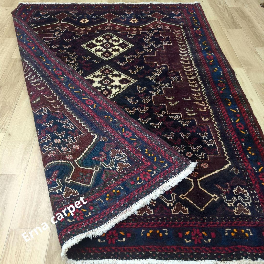 ペルシャ絨毯 手織り 草木染　スィールジャーン産 200x130 Sirjan