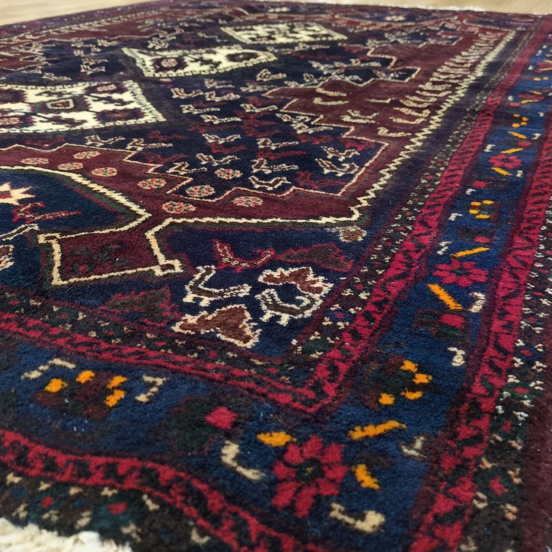 ペルシャ絨毯 手織り 草木染　スィールジャーン産 200x130 Sirjan