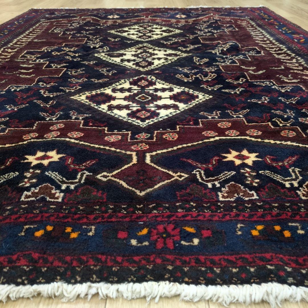 ペルシャ絨毯 手織り 草木染　スィールジャーン産 200x130 Sirjan