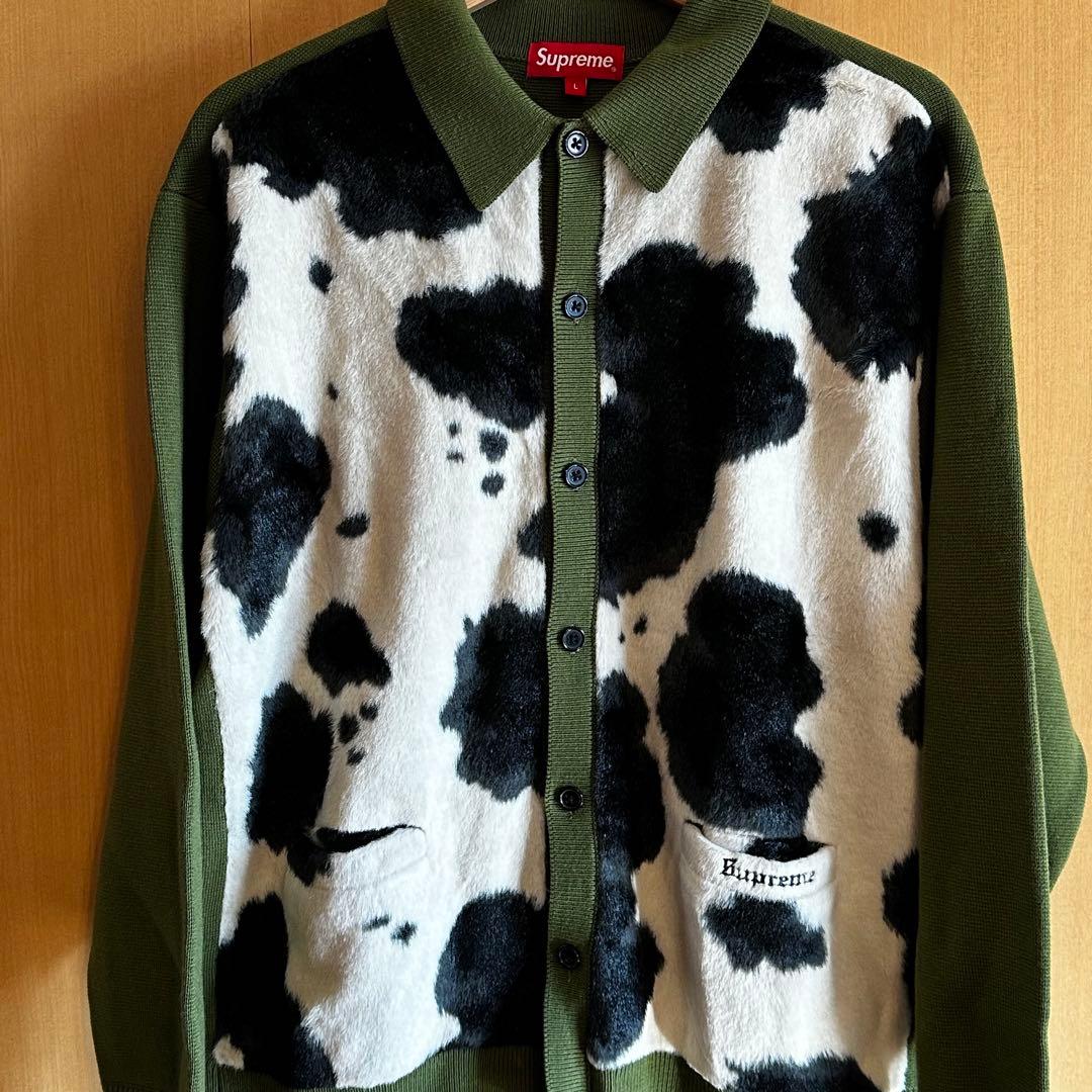 最終　本日限りSupreme cow print cardigan カーディガン