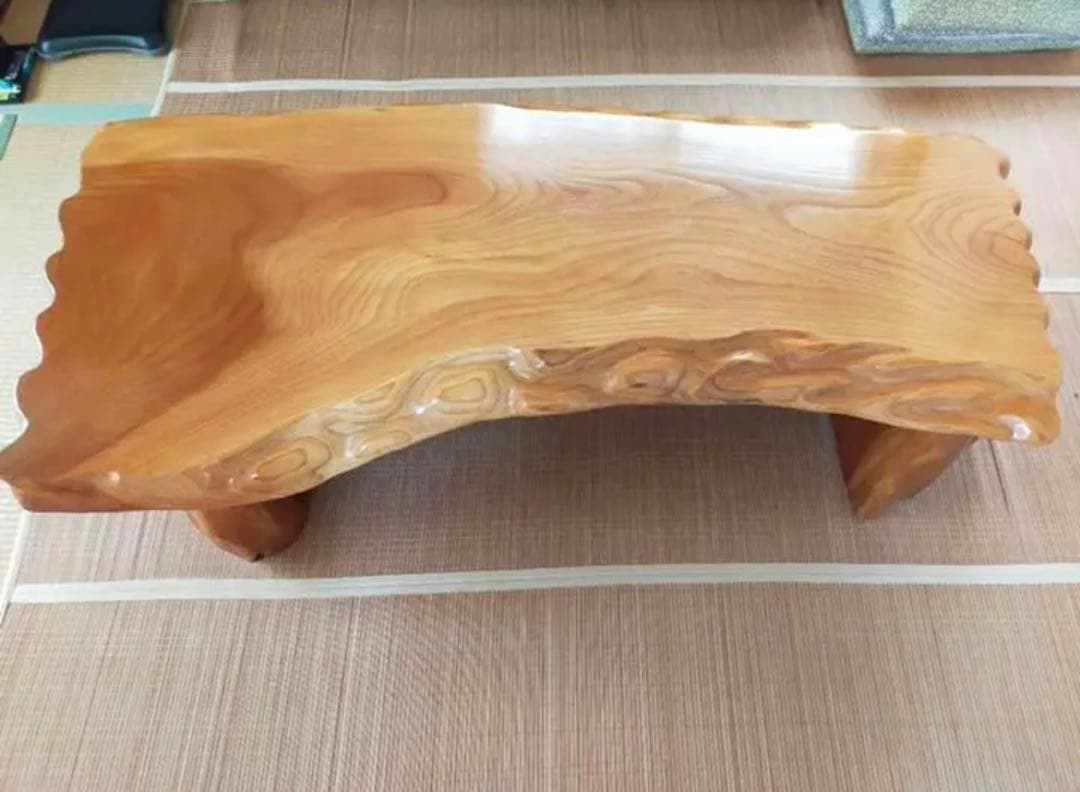 希少 一枚板 ローテーブル 無垢材 天然木 日本製 木目美しい