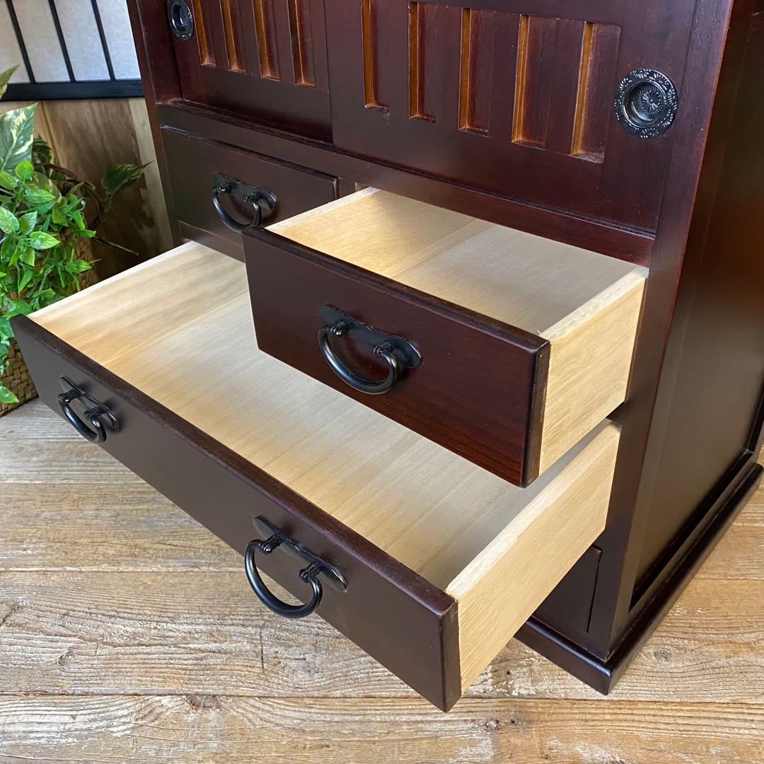 大幅値下げセール中！民芸家具桐材多引き出しチェストタンスA56㎝×58㎝木製収納