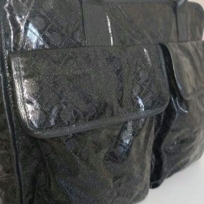 ✨美品✨GHERARDINI　ソフティー　トートバッグ　ブラック × ラメ　A4