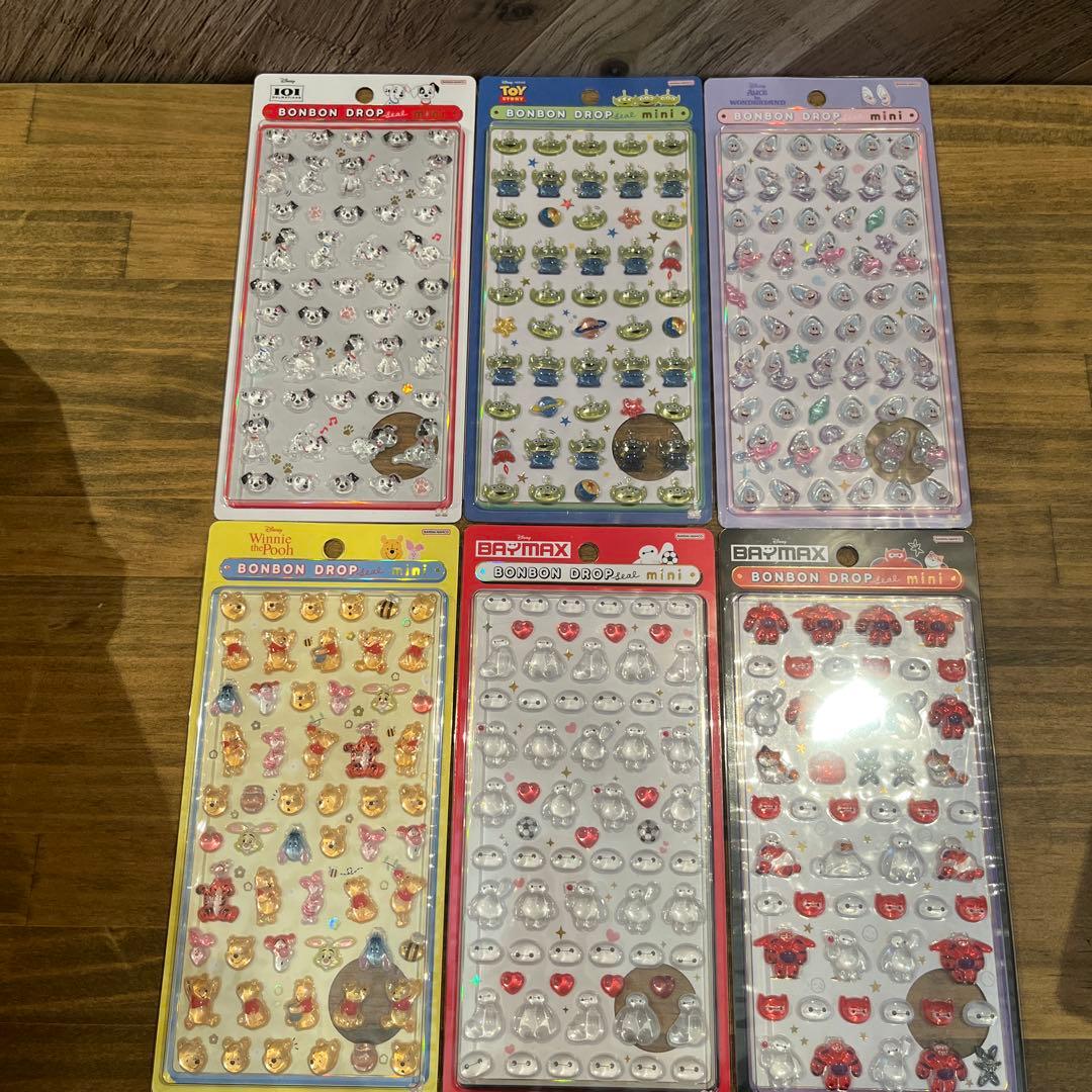【国内正規品】ディズニー ボンボンドロップシールmini 6枚セット