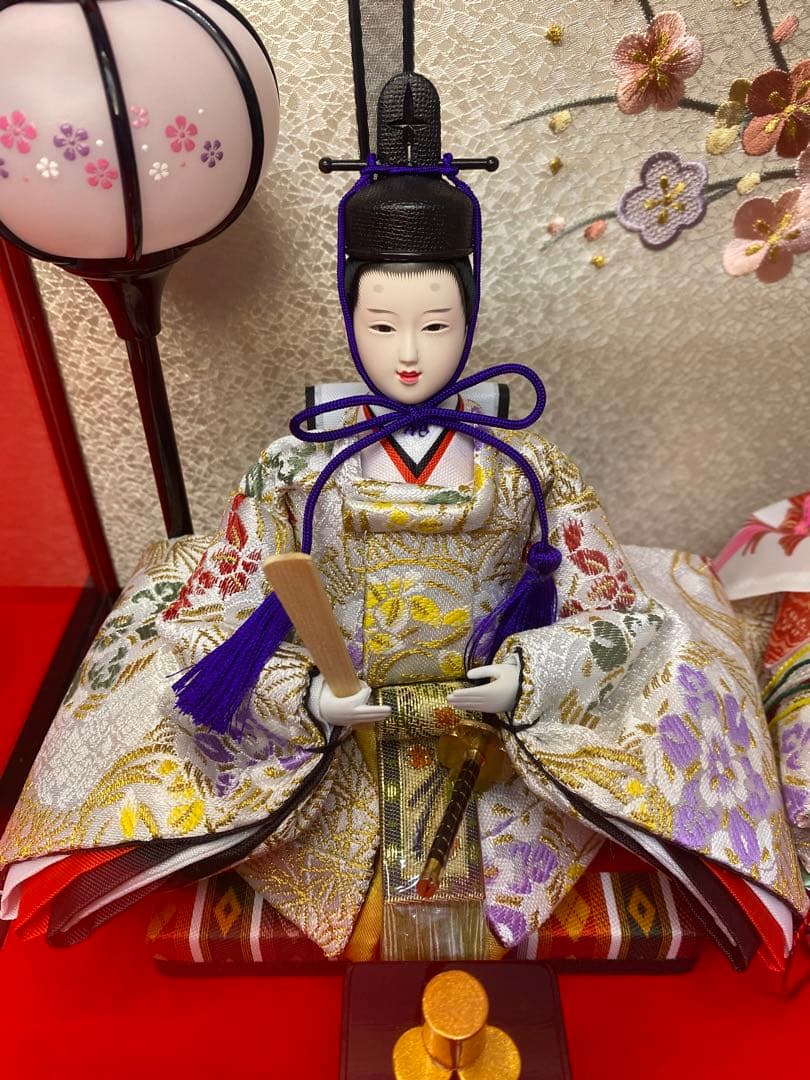 東京久月　雛人形アクリルケース入り親王飾り・間口約４１×奥行約２５×高さ約２８㎝