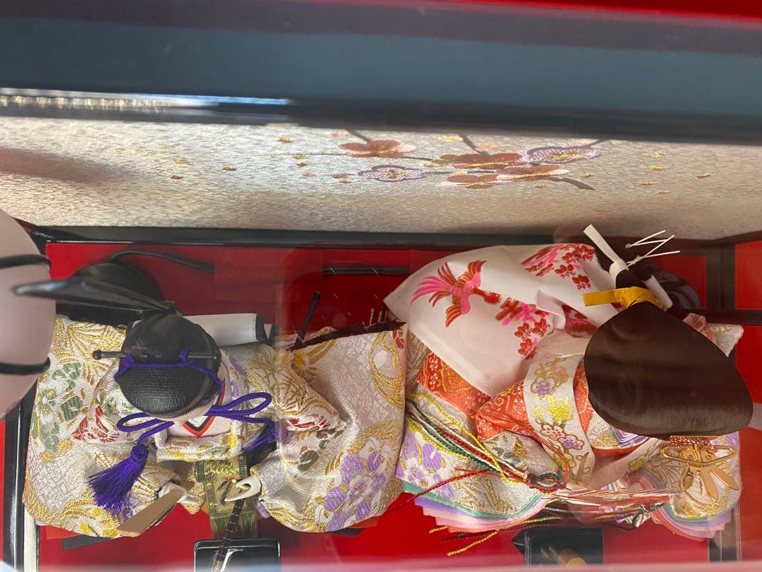 東京久月　雛人形アクリルケース入り親王飾り・間口約４１×奥行約２５×高さ約２８㎝