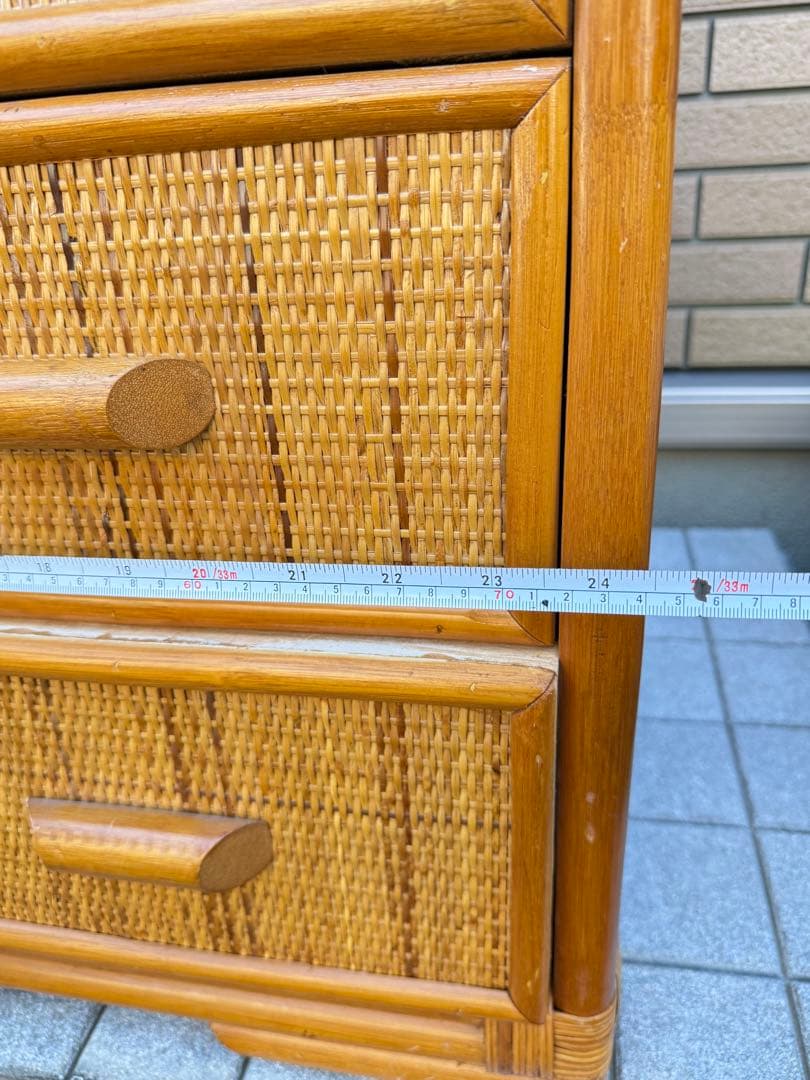 【送料込み】ラタン　チェスト　洋服箪笥　籐