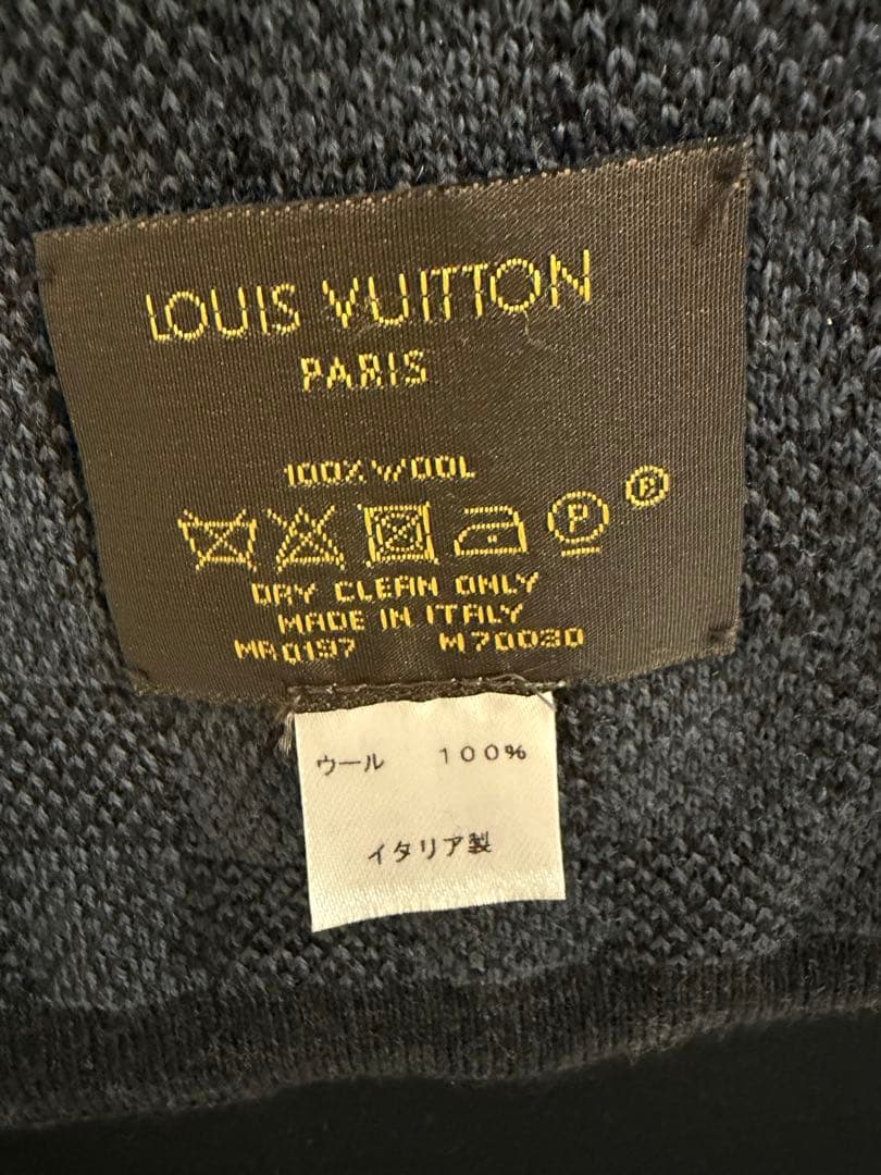 ルイヴィトン ダミエ マフラー ウール100% イタリア製