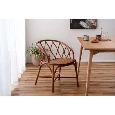 メーカー直送 東屋　NRS-506BR ラタンチェア ブラウン ラタン製