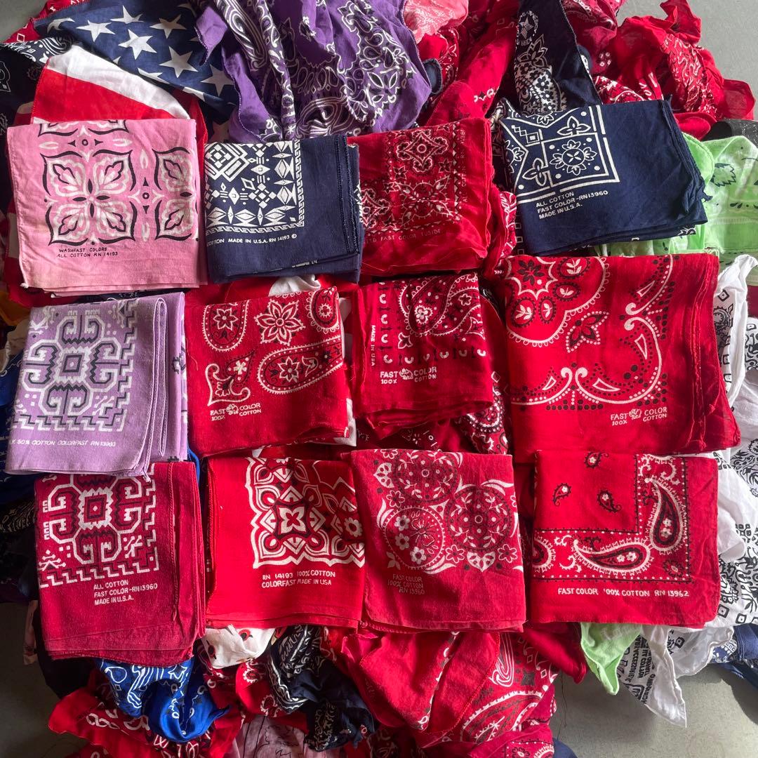 USA製 バンダナ100枚　まとめ売り　エレファント　ビンテージ　vintage