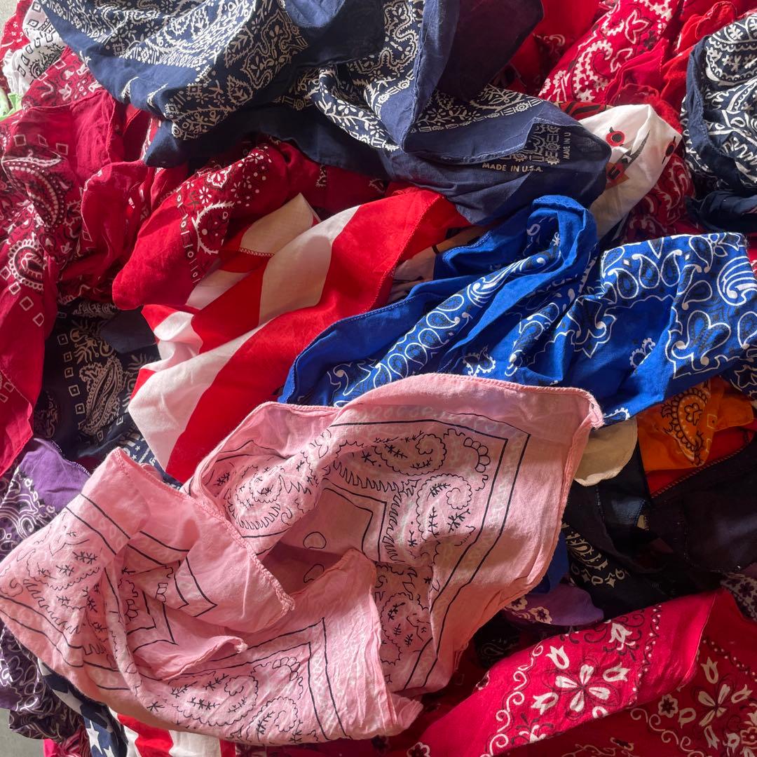 USA製 バンダナ100枚　まとめ売り　エレファント　ビンテージ　vintage