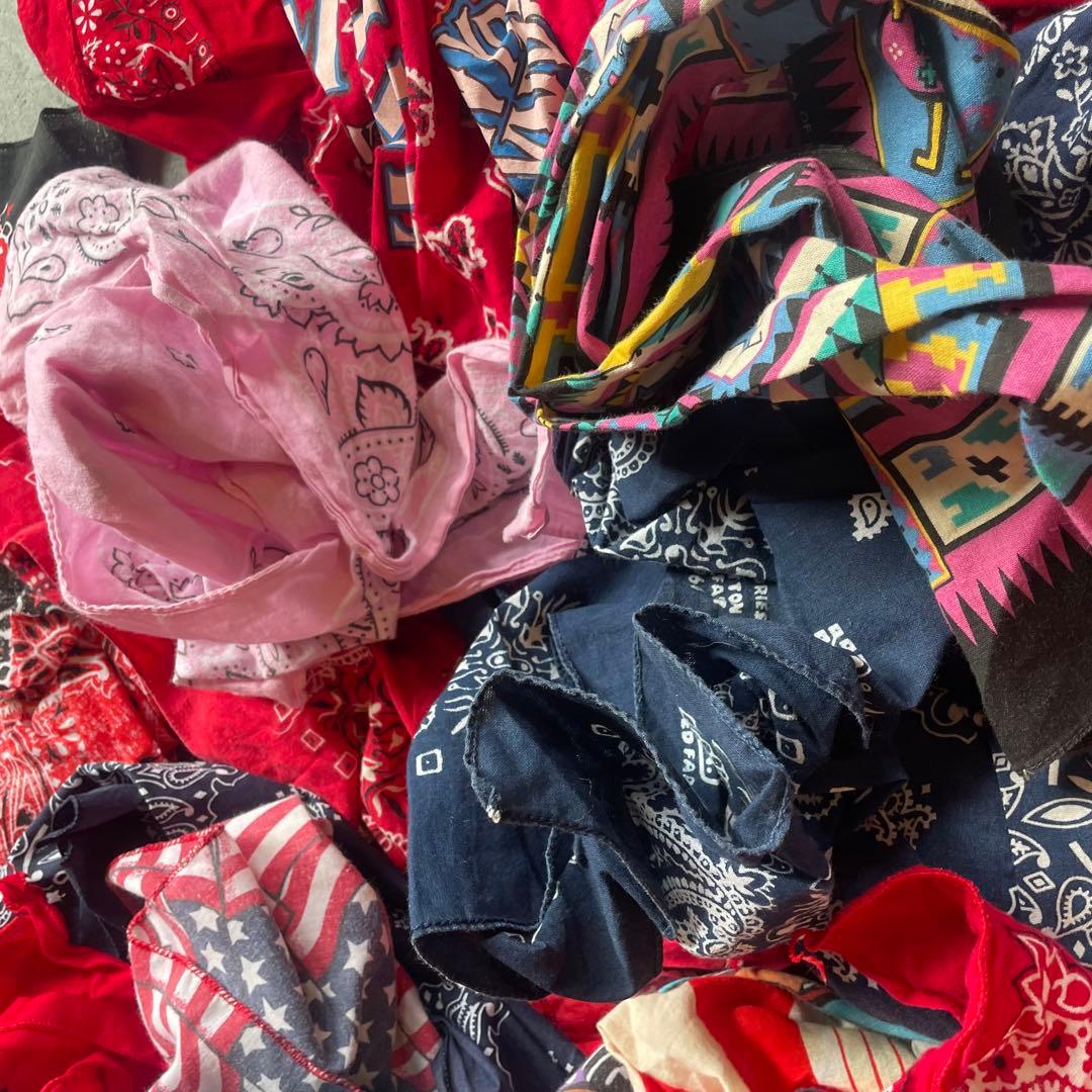 USA製 バンダナ100枚　まとめ売り　エレファント　ビンテージ　vintage