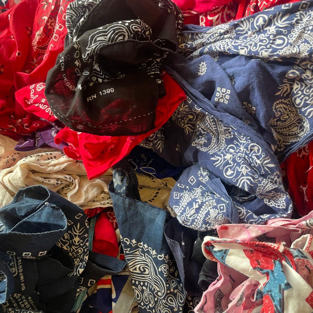 USA製 バンダナ100枚　まとめ売り　エレファント　ビンテージ　vintage