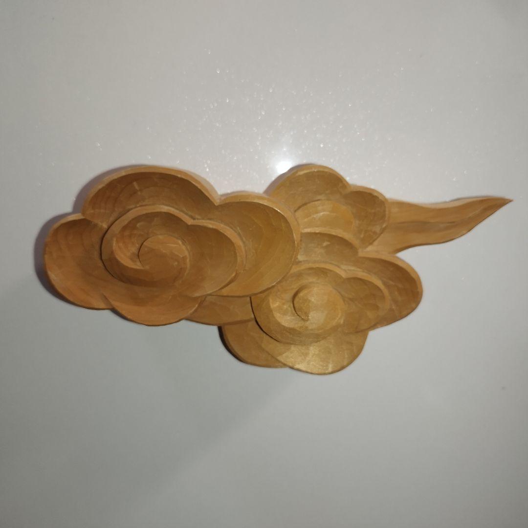 雲型 棚　神棚　木製　約20cm