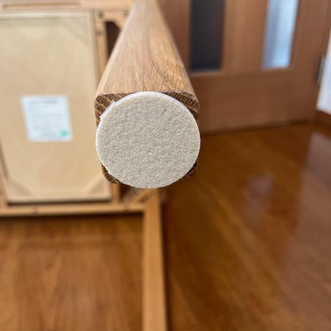 無印良品　無垢材デスク（引出し付）・オーク材