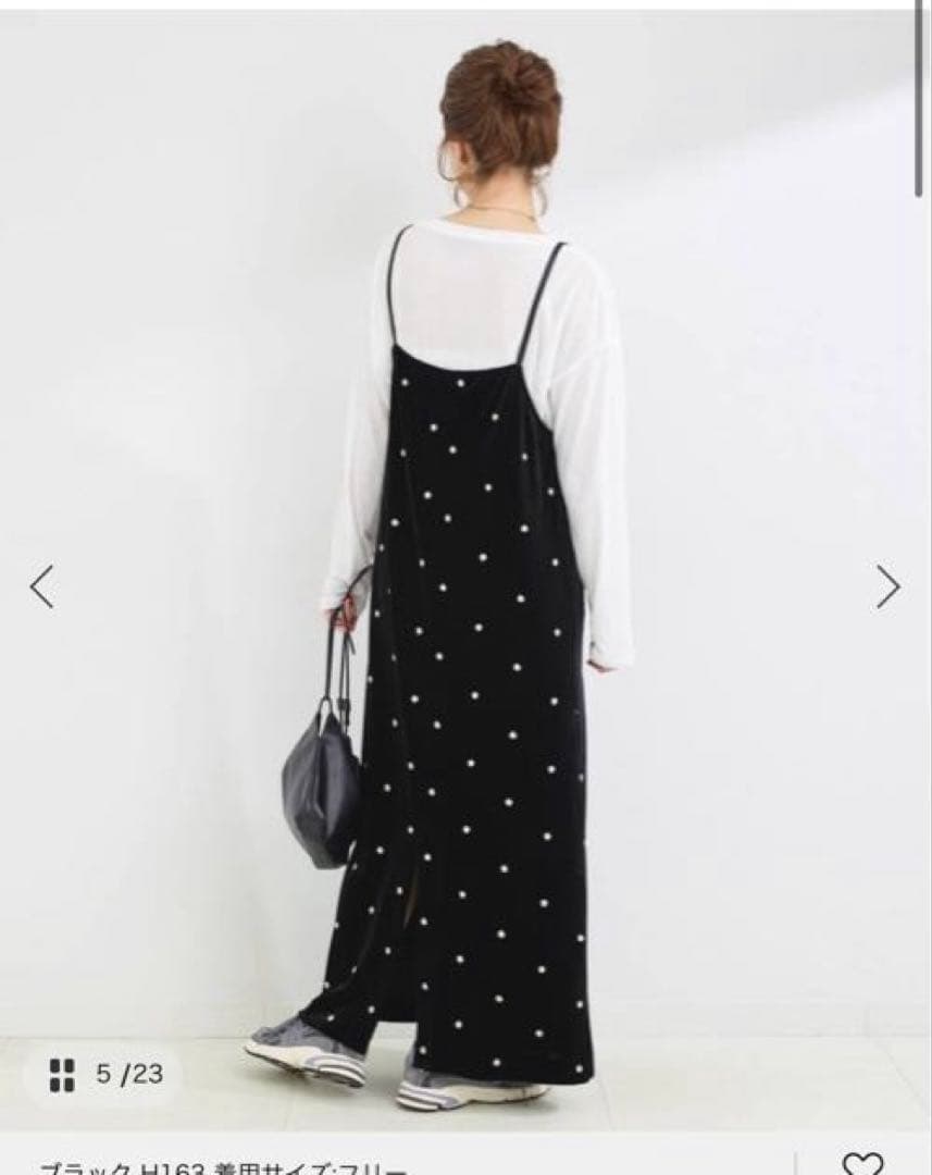 ベロアフラワー刺繍ワンピース タグ付き新品