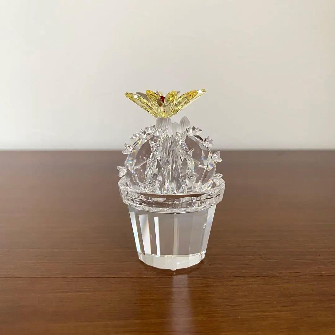 SWAROVSKI スワロフスキー クリスタル サボテン開花 サボテン 置物