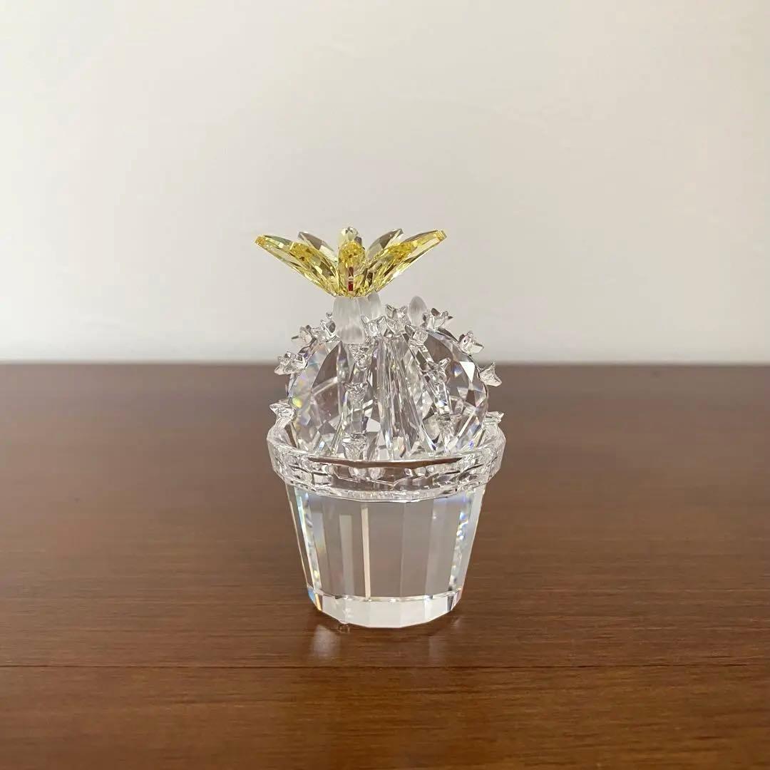 SWAROVSKI スワロフスキー クリスタル サボテン開花 サボテン 置物