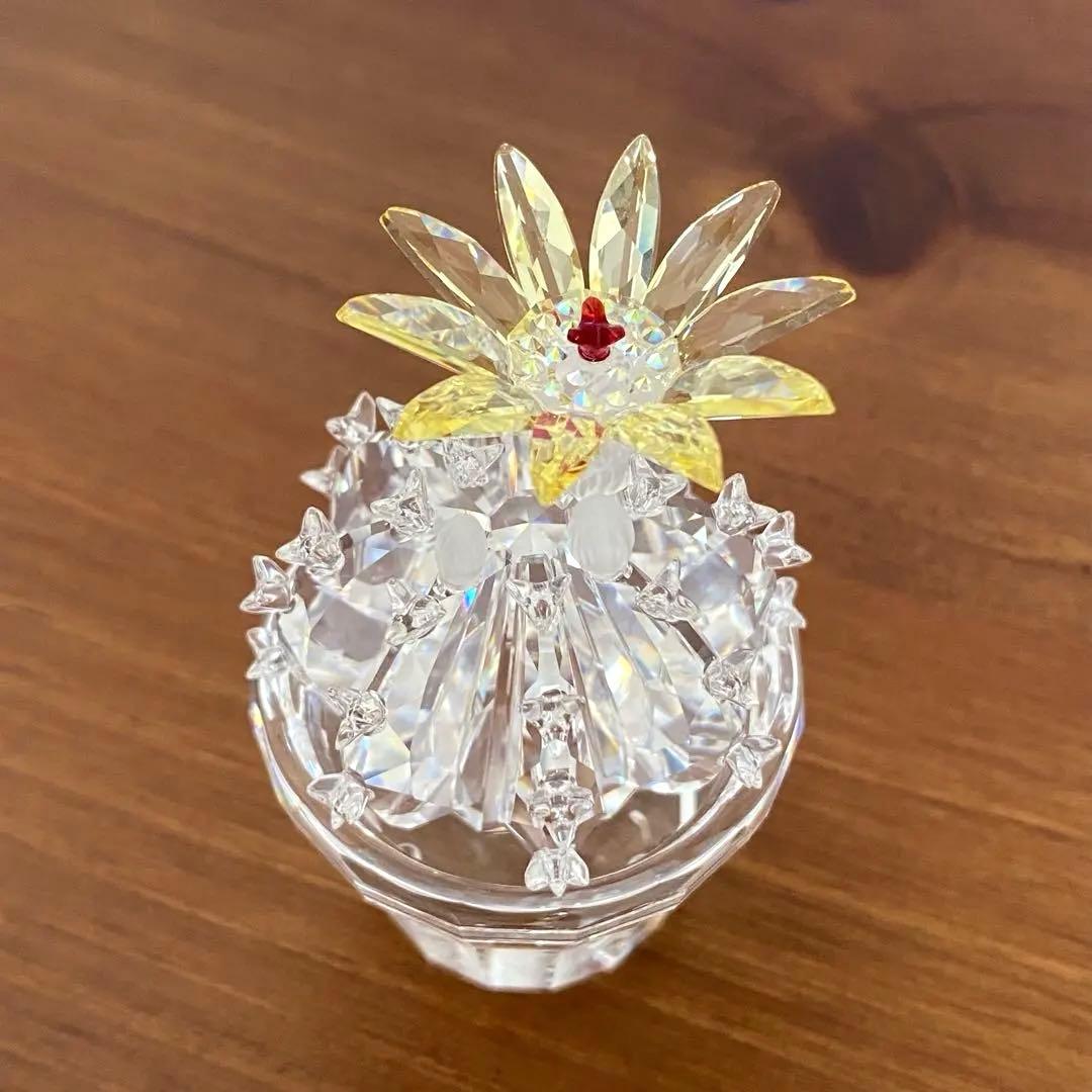 SWAROVSKI スワロフスキー クリスタル サボテン開花 サボテン 置物