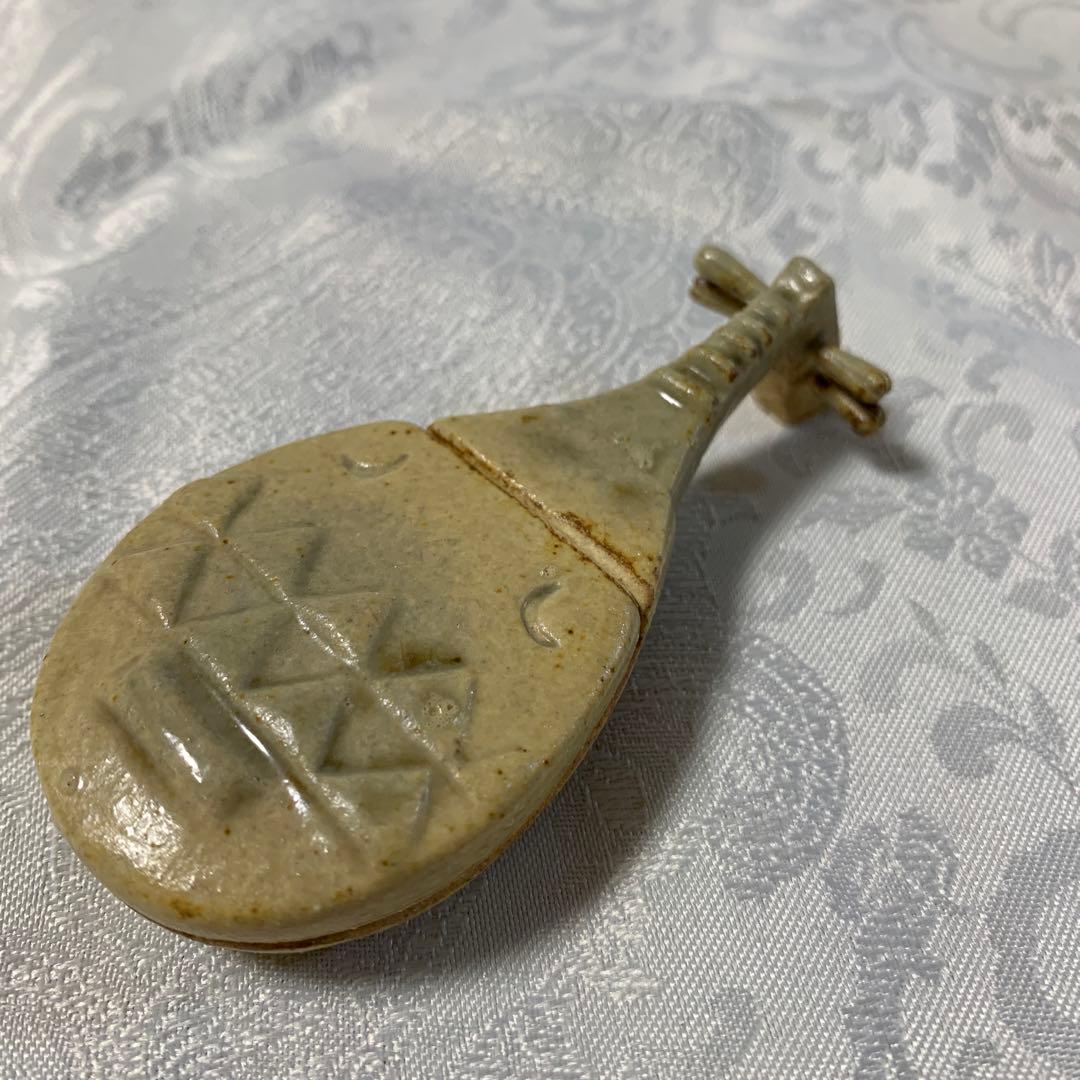 茶道具　香合　琵琶　酉ゆう窯　岩渕重哉