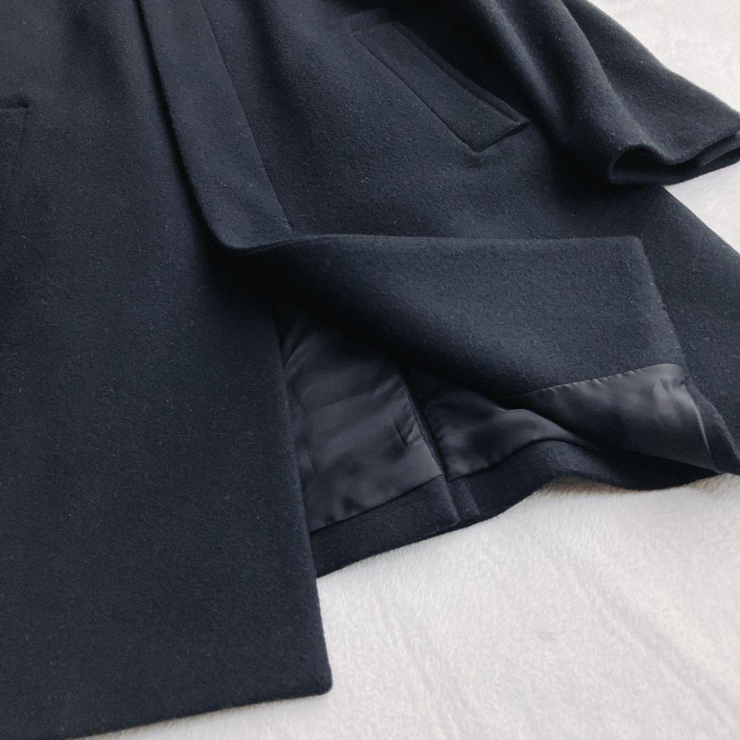 セオリー★スタンドカラーロングコート ラムメルトンウール BELVIN 現行タグ