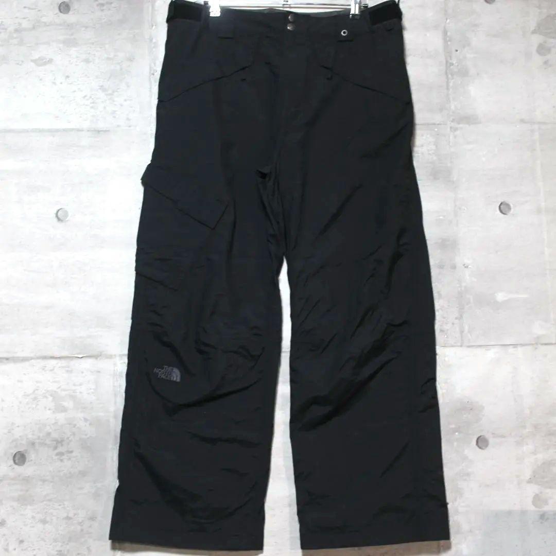 【極美品 高撥水】高耐久厚地 HYVENT【L】ノースフェイス スノーパンツ 黒